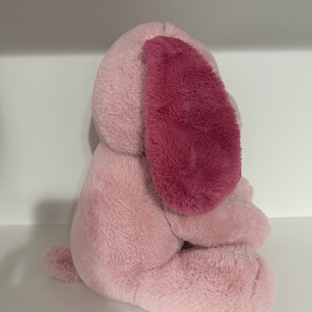 Adorable Pink Plush Dog with Heart - Picture 2 of 3